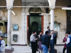 Photo: Paul Perry, the entrance of the Church of the Holy Virgin and St. Apa Nub at Samannud.